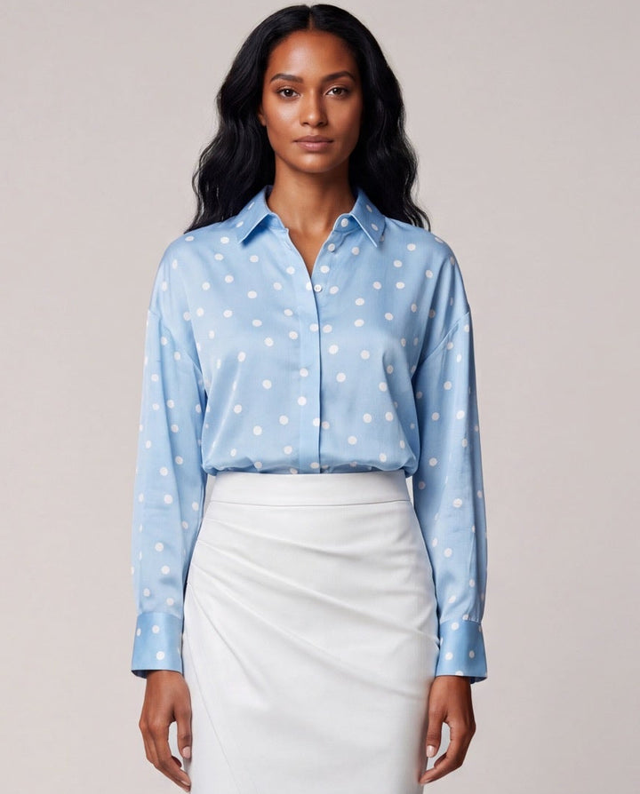 Polka Dot Shirt light blue