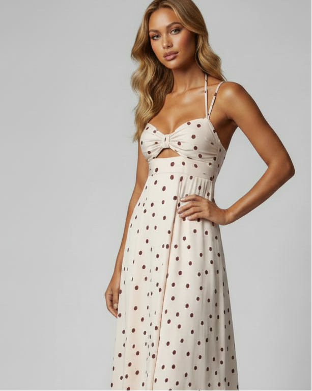 Polka Dot Dress creme