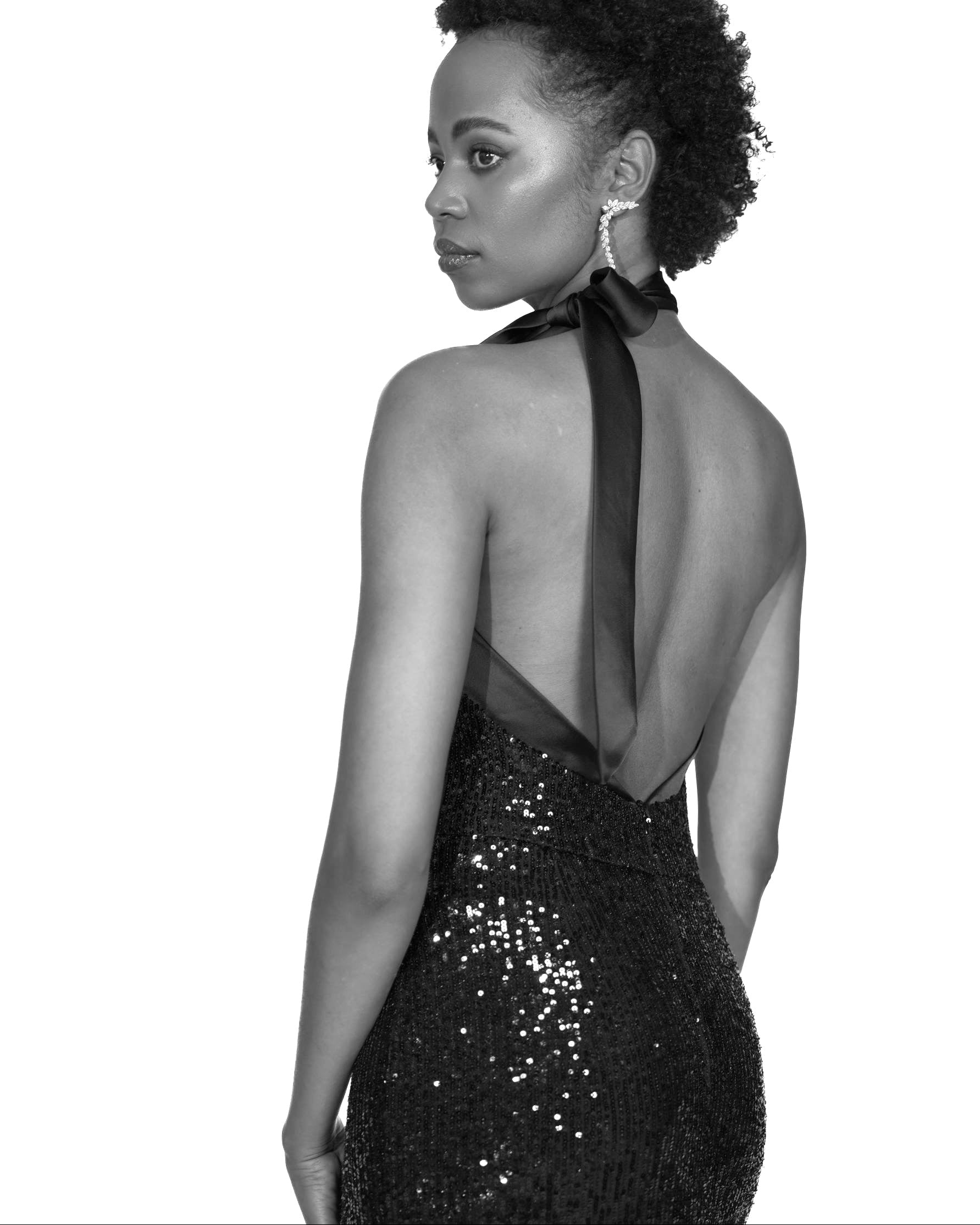 Halterneckdress Glow black