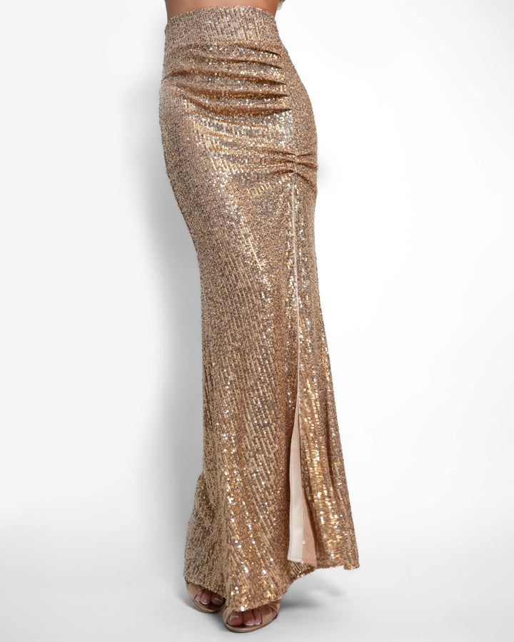 High Waisted Glow skirt gold