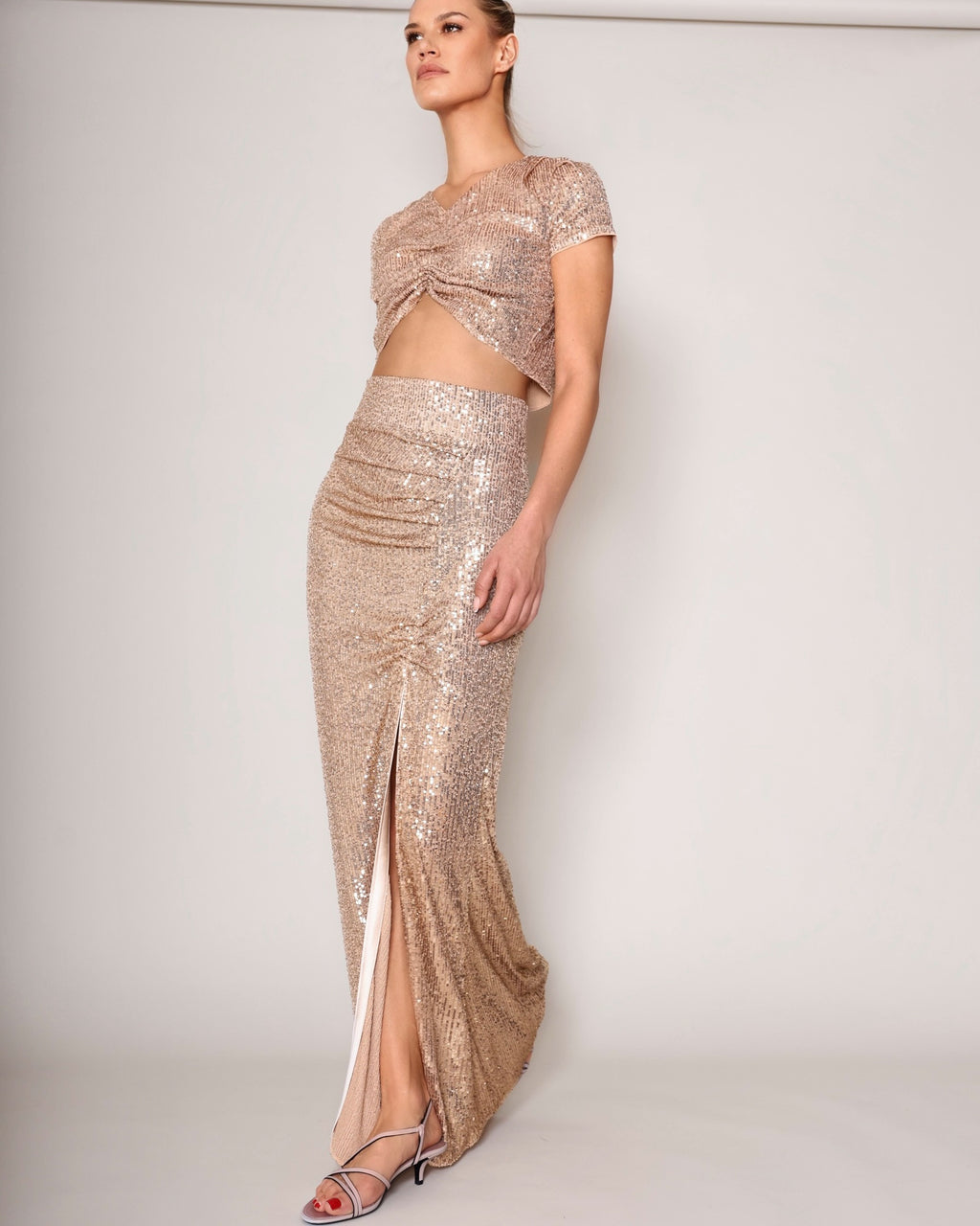 Pailletten Top Gold