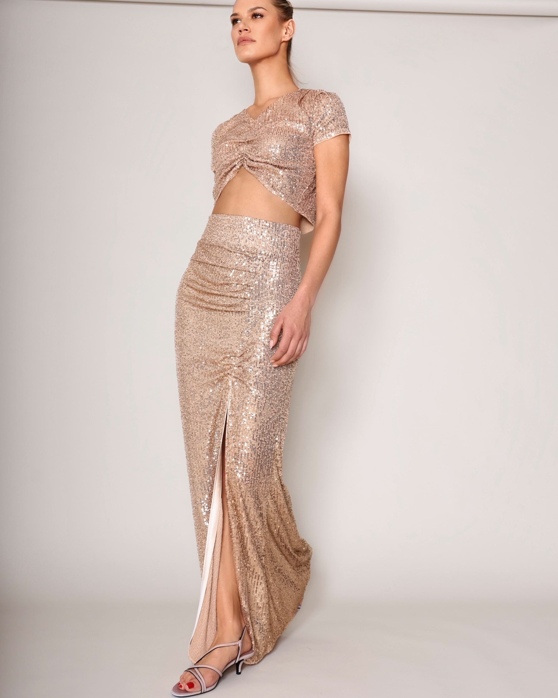 Pailletten Top Gold