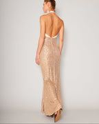 Glow Gold Halterneck Dress