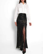 High Waisted Glow skirt black