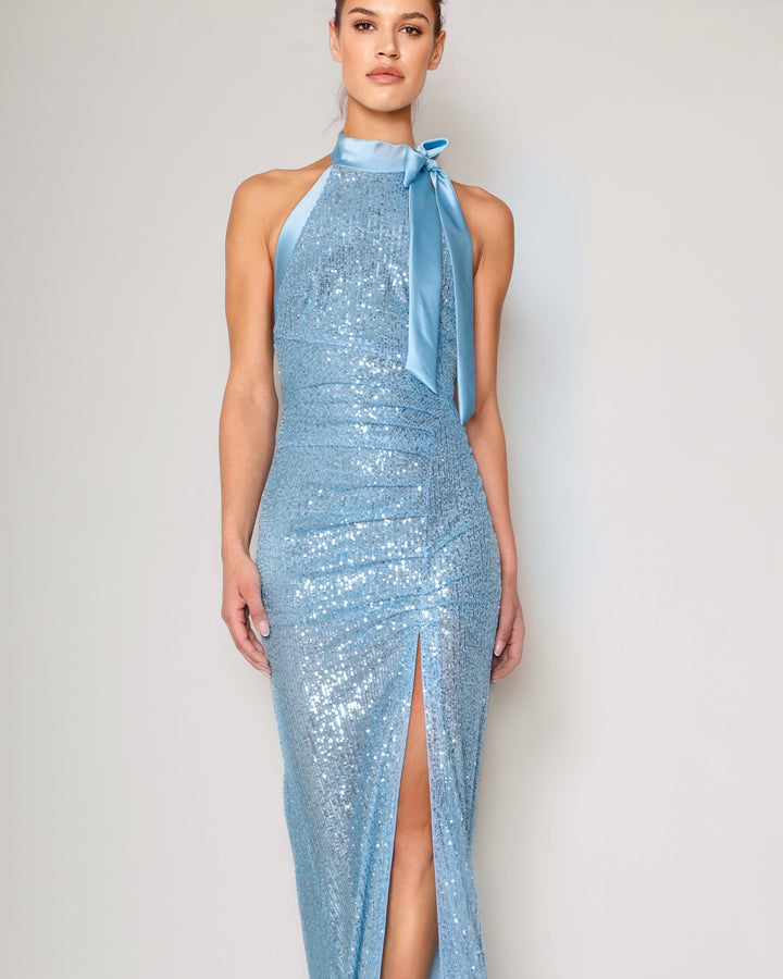 Halterneckdress Glow iceblue