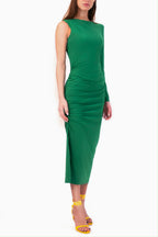 One-Shoulder-Kleid aus Jersey Frühlingsgrün von Sonja Kiefer