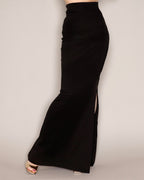High Waisted Jersey Skirt Black