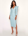 Vegan Leather Dress tiffany blue