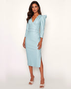 Vegan Leather Dress tiffany blue