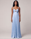 Gepunktetes Maxikleid Hellblau von Sonja Kiefer