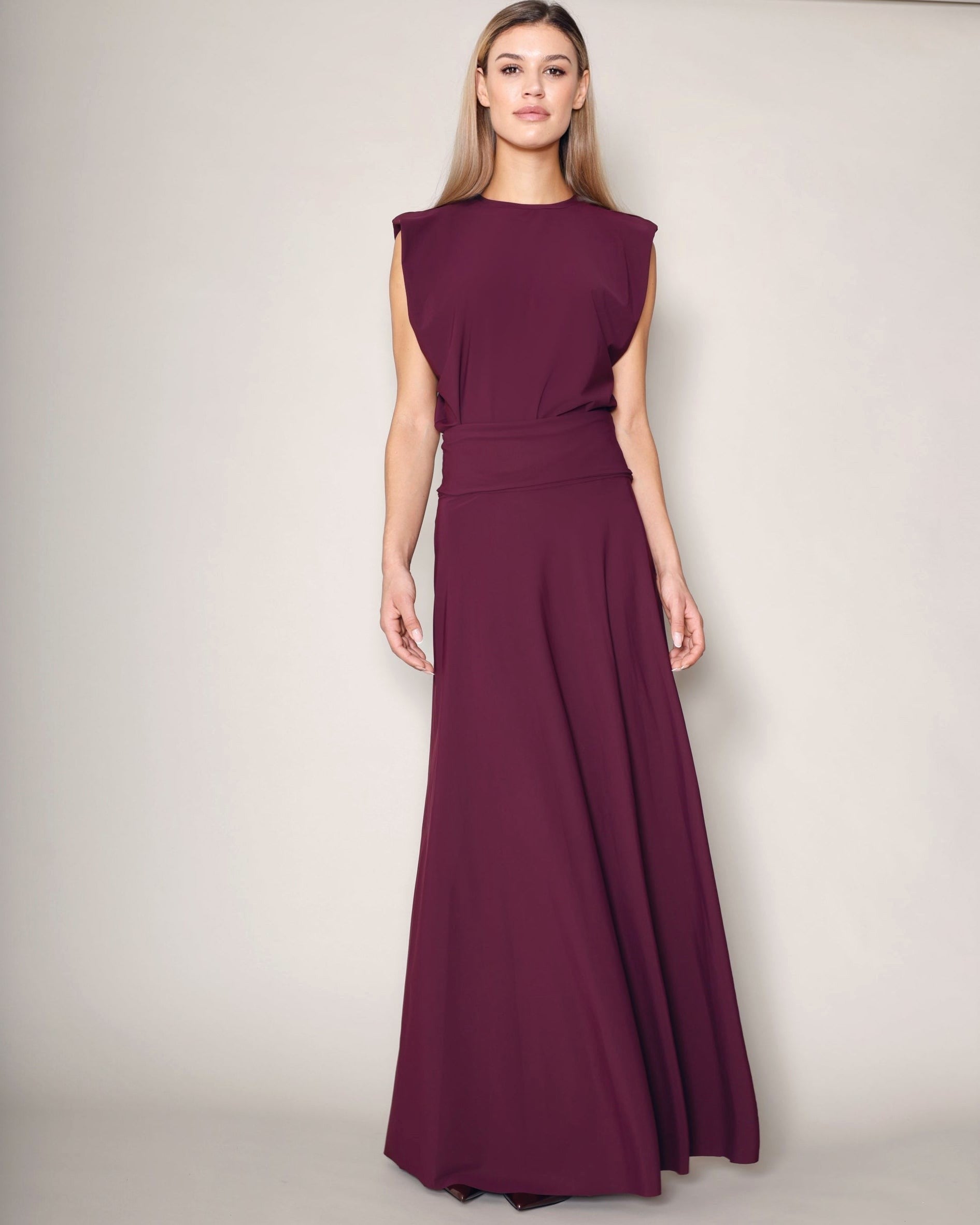 Maxirock aus Jersey in Merlot – Sonja Kiefer