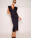 Midiskirt Jersey navy