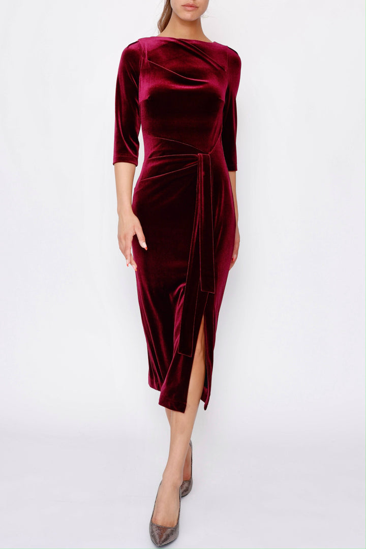 Midi Vivienne Velvet burgundy