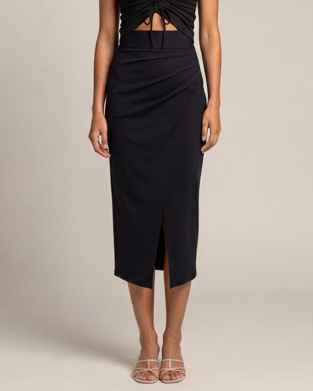 Midiskirt Jersey navy