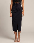 Midiskirt Jersey navy