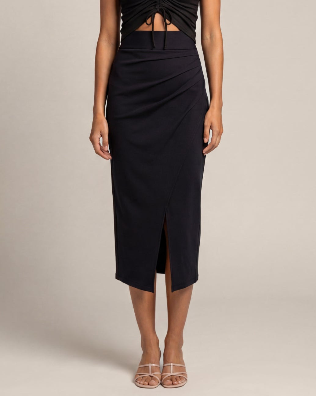 Midiskirt Jersey navy