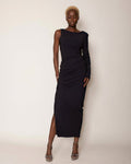 One-Shoulder-Kleid aus Jersey Schwarz von Sonja Kiefer