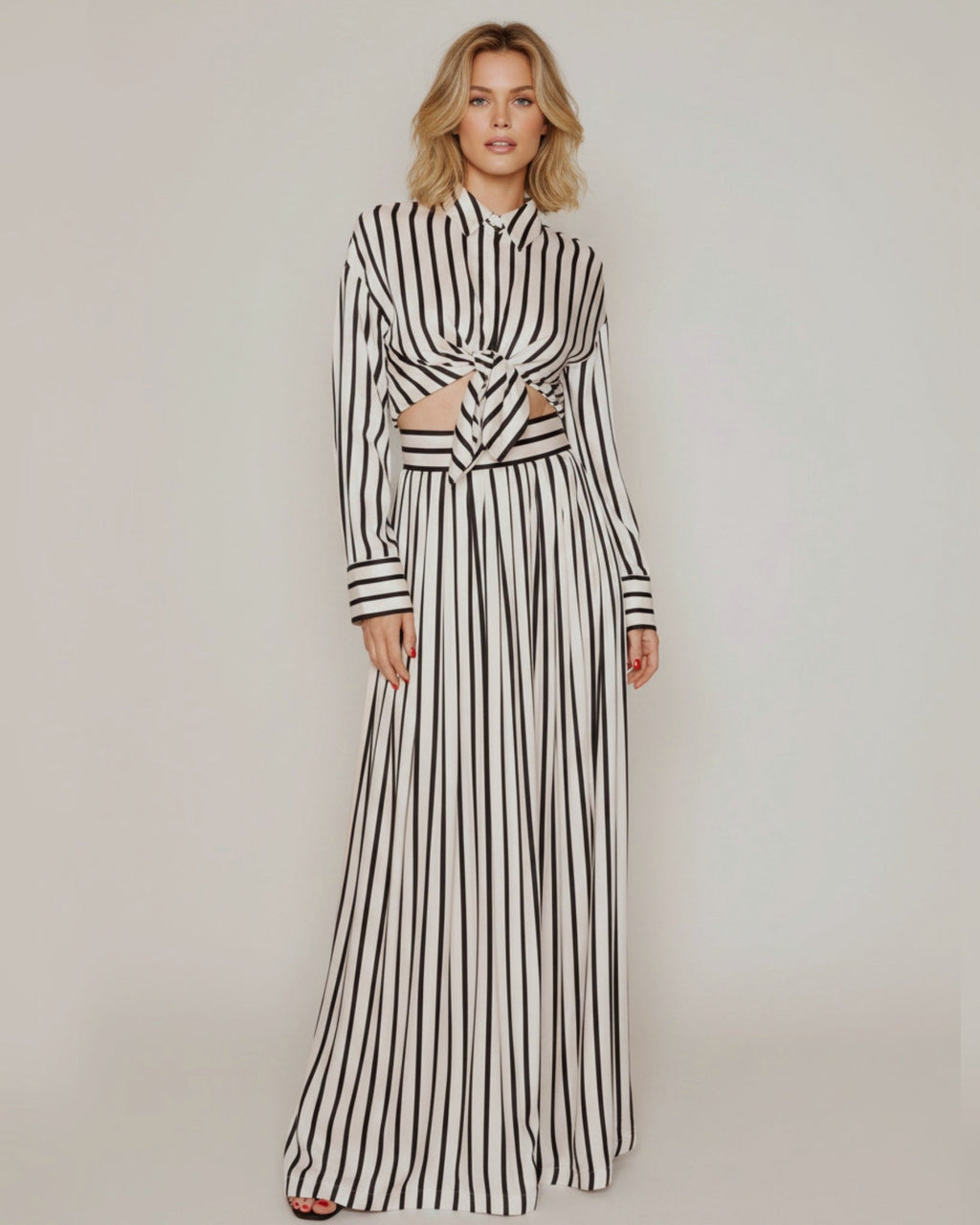 Oversized gestreiftes Hemd in Schwarz-Weiß – Sonja Kiefer
