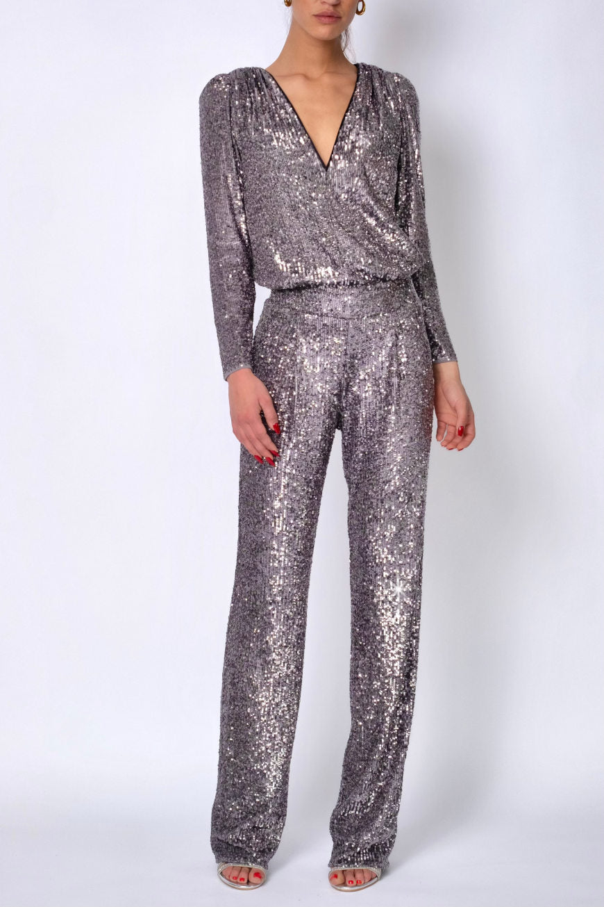 Pailletten-Overall Silber von Sonja Kiefer
