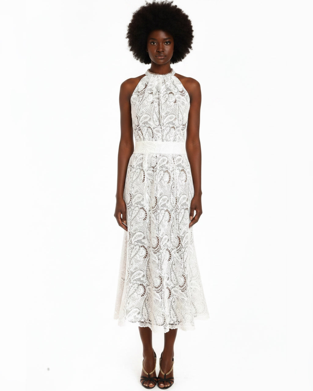 Crochet Mididress white