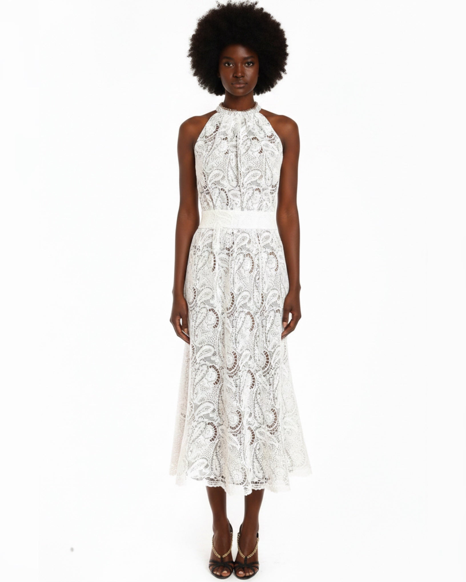 Crochet Mididress white