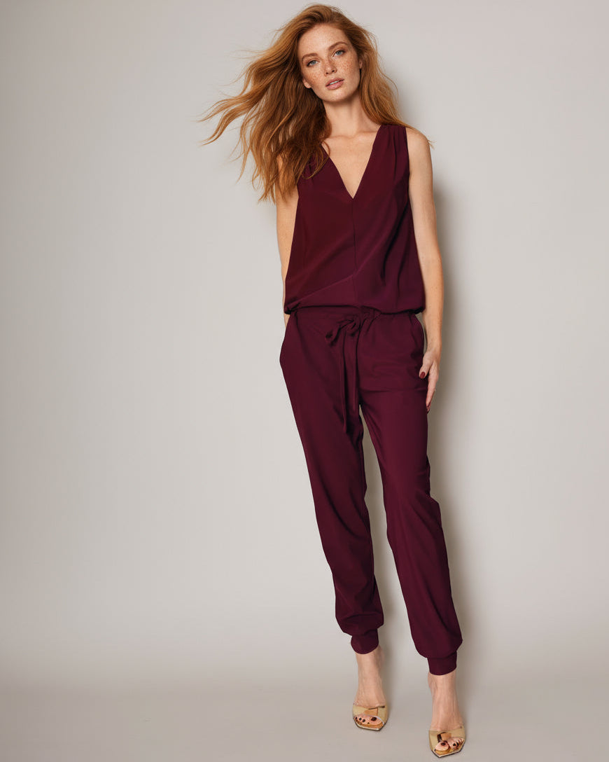 Jersey-Jumpsuit Merlot von Sonja Kiefer