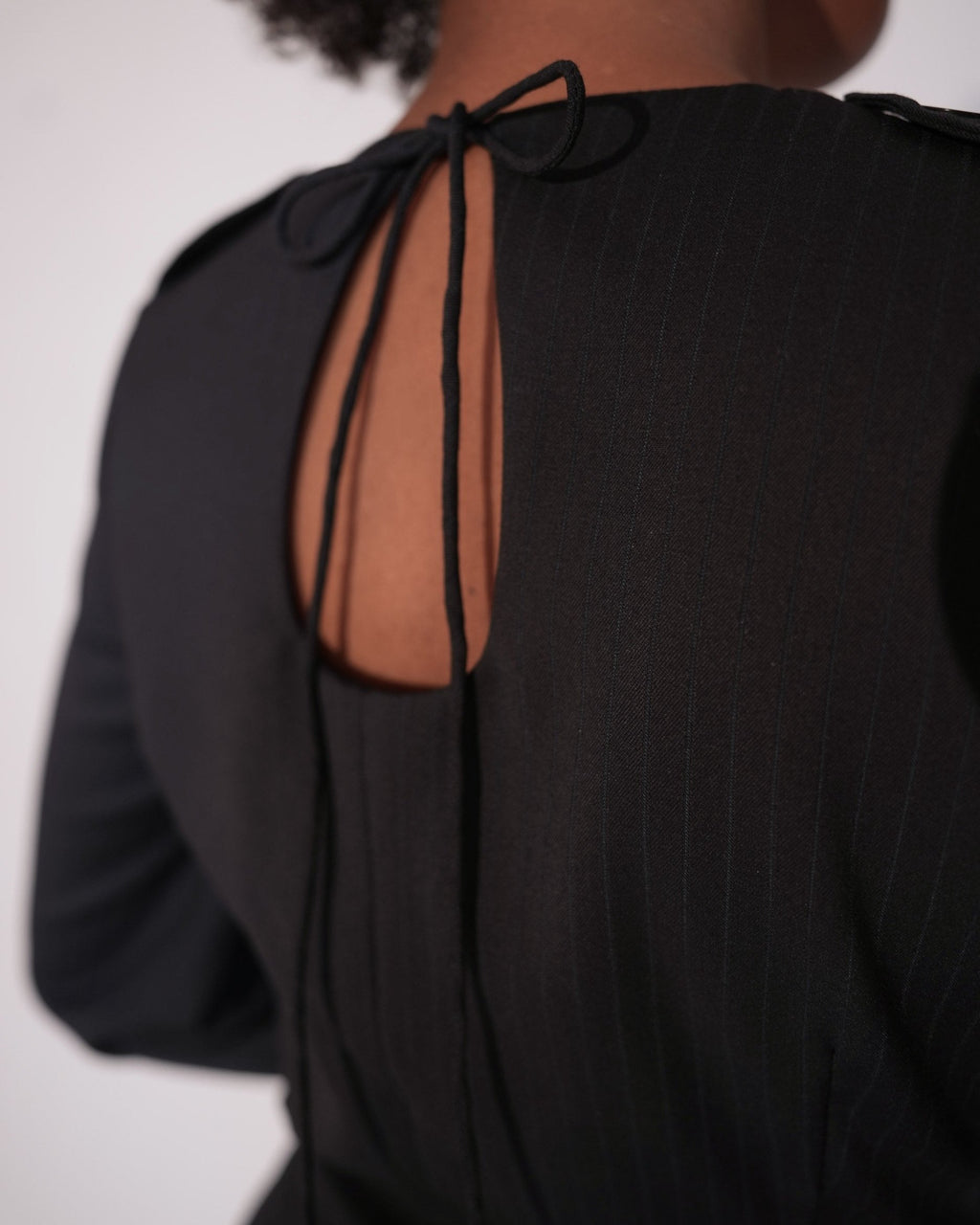 Utility Blouse navy pinstripe