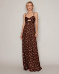 Gepunktetes Maxikleid in Schokobraun – Sonja Kiefer