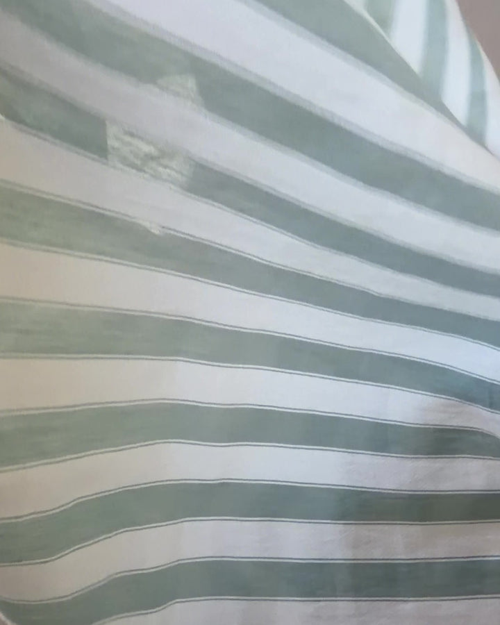 Sheer Striped Maxi Skirt Set