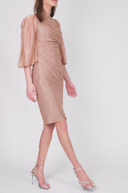 Sleeved Invitation Dress Rosegold