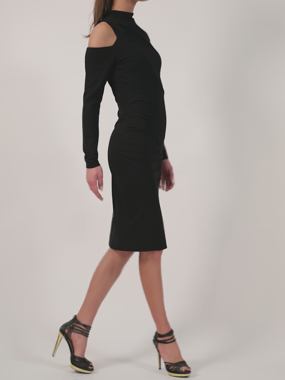 Cut-out Dress Jersey black