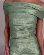 Midi Off-Shoulder Glam light green