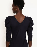 Puffed Sleeved Shirt navy