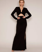 High Waisted Jersey Skirt Black
