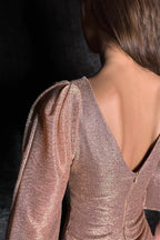 Sleeved Invitation Dress Rosegold