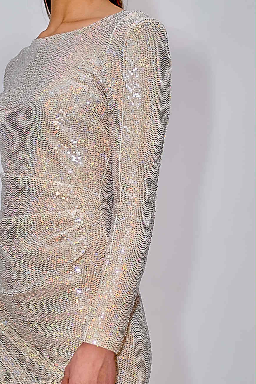 Sparkling Fitted Dress gold