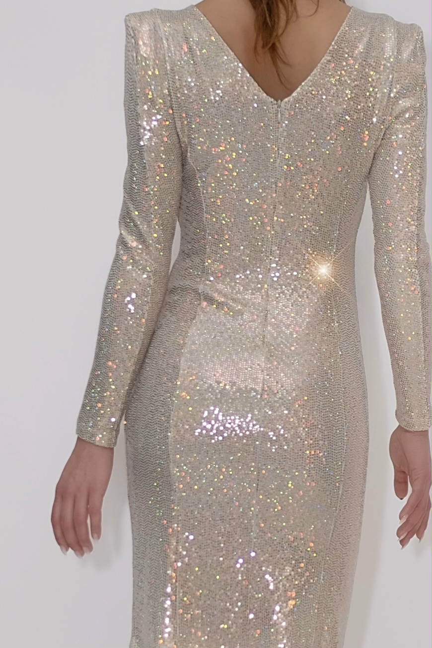 Sparkling Fitted Dress gold