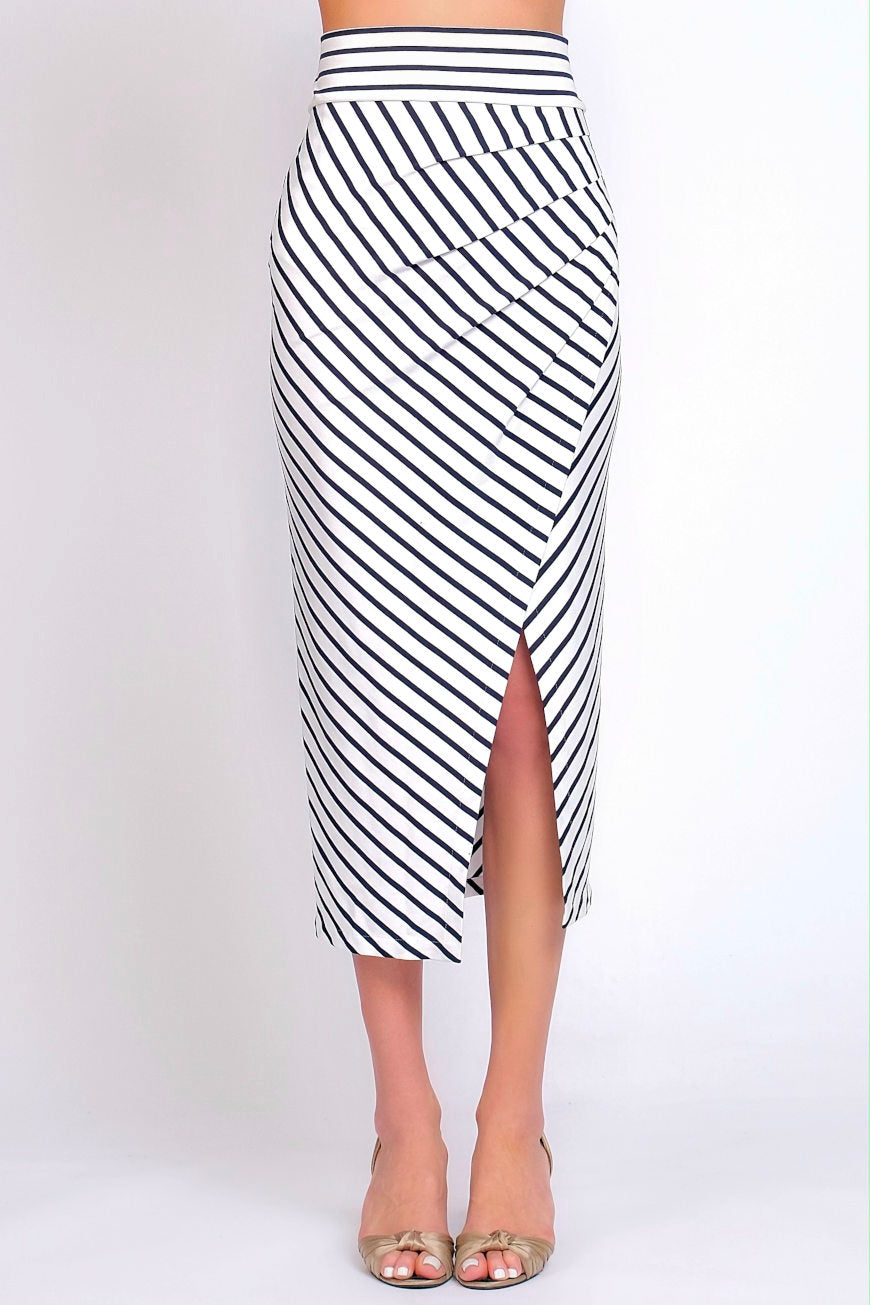 Striped Jersey Skirt