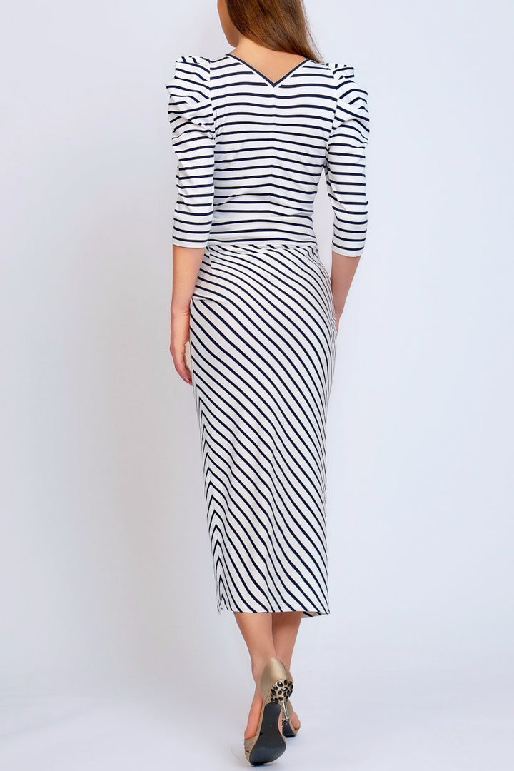 Striped Jersey Skirt