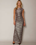 Langes Abendkleid Invitation Lurex-Streifen von Sonja Kiefer