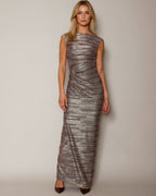 Langes Abendkleid Invitation Lurex-Streifen von Sonja Kiefer