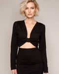 Wandelbares Jersey-Shirt Schwarz von Sonja Kiefer