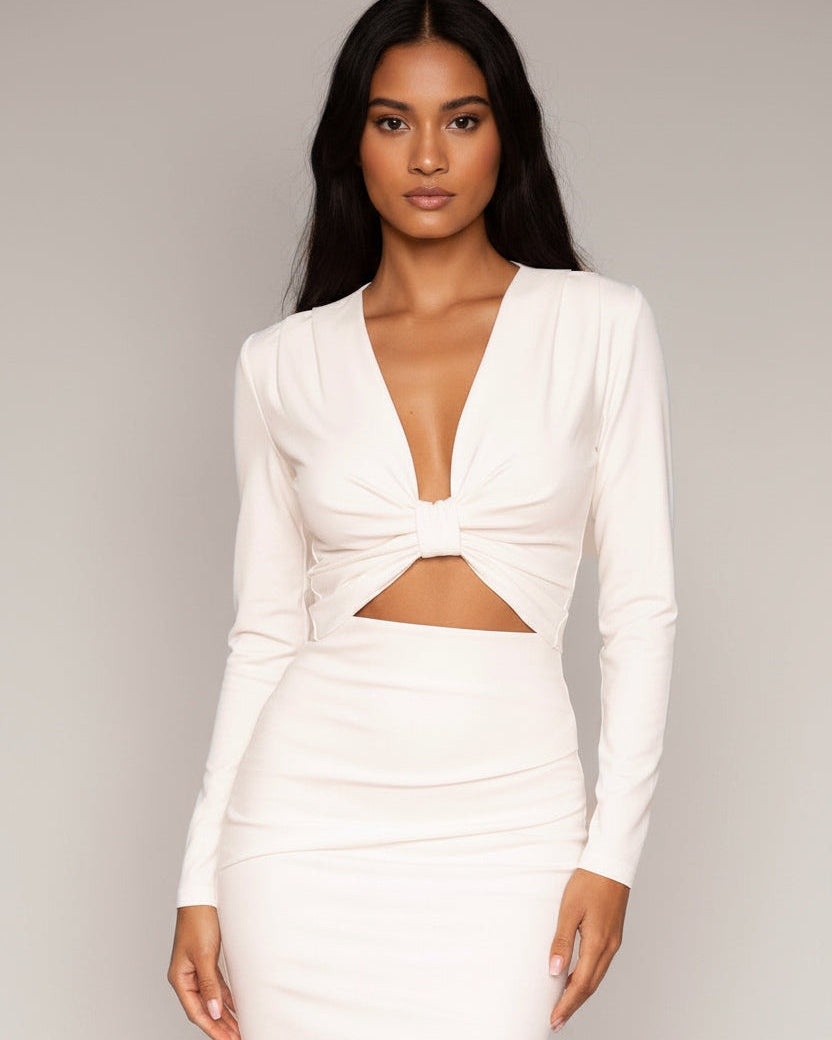 Wandelbares Jersey-Shirt Off-White von Sonja Kiefer