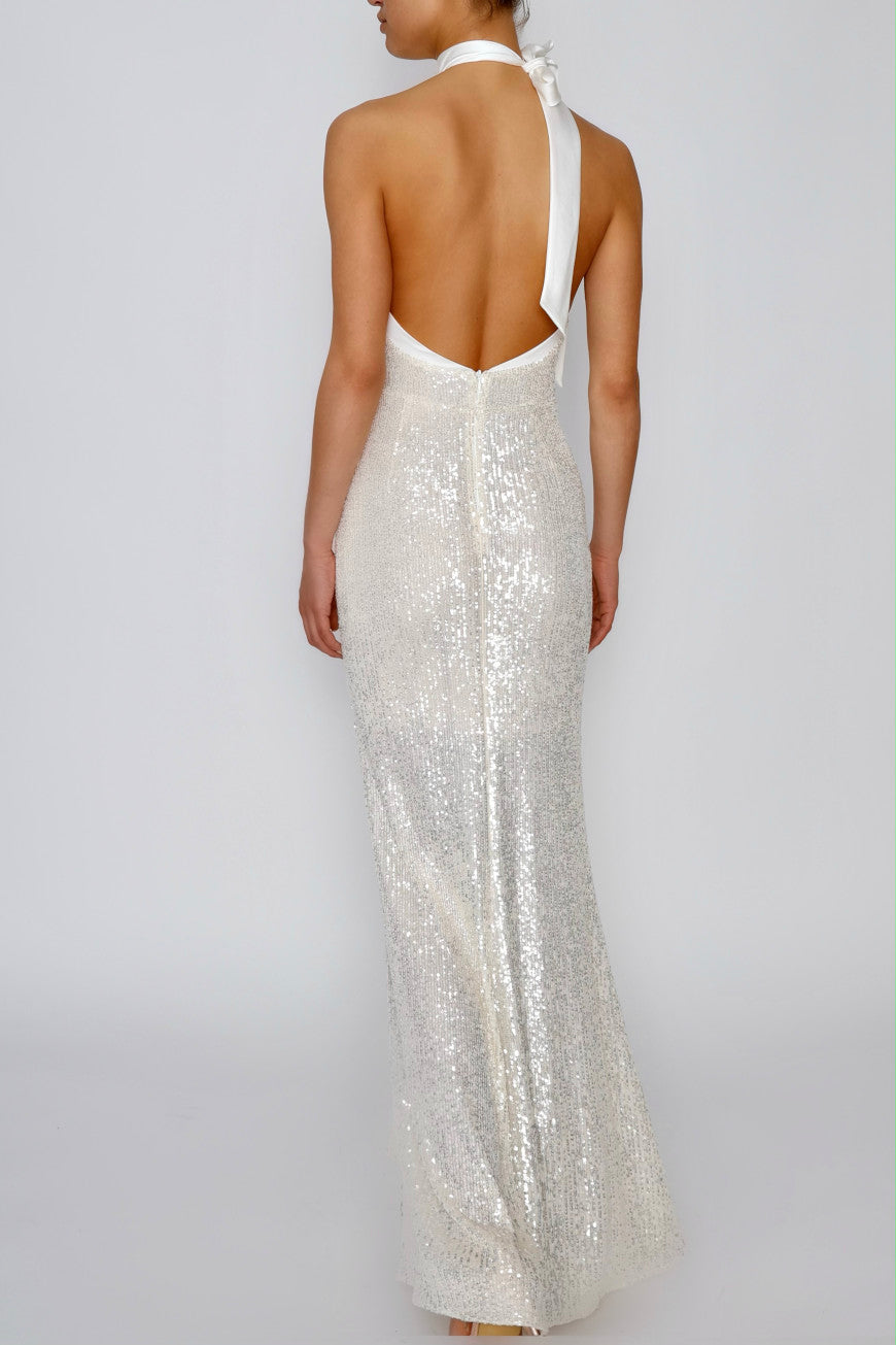 Halterneckdress white Glow