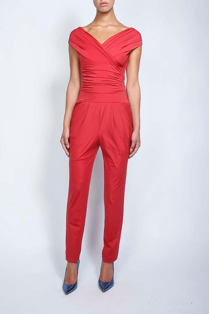 SK jumpsuit cherry red