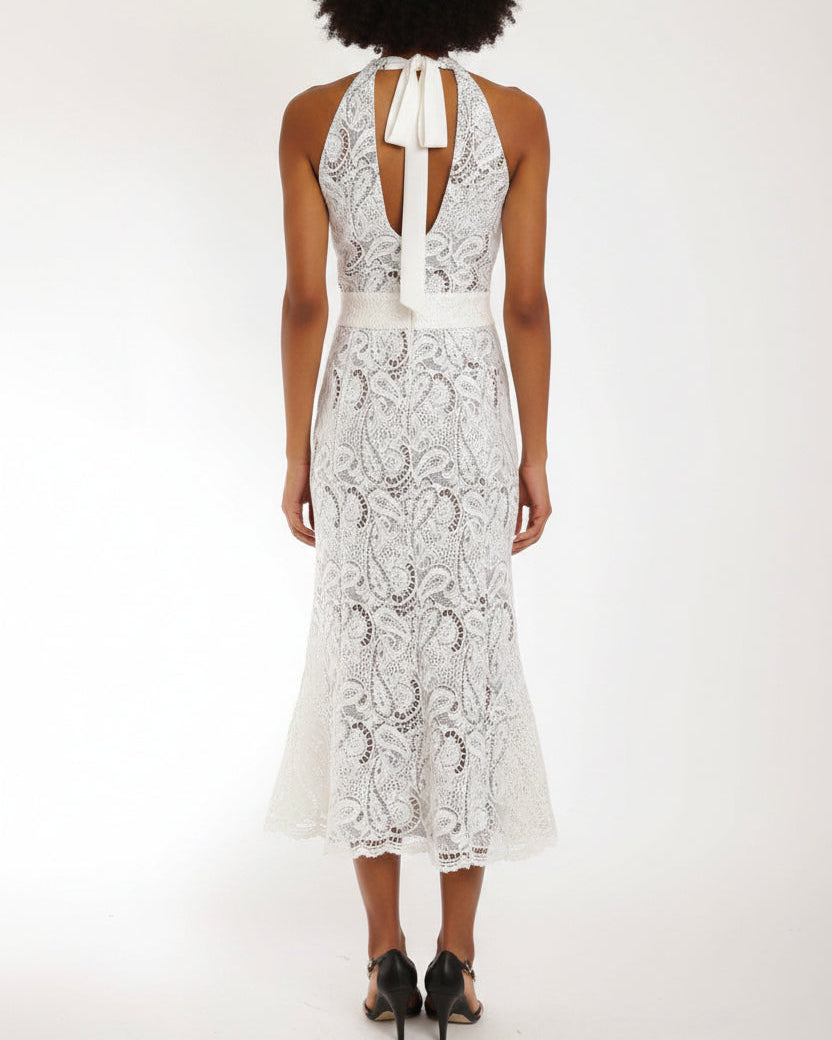Crochet Mididress white