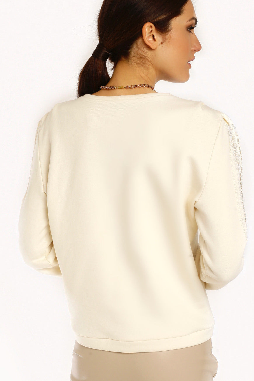 Laced Sweatshirt off white