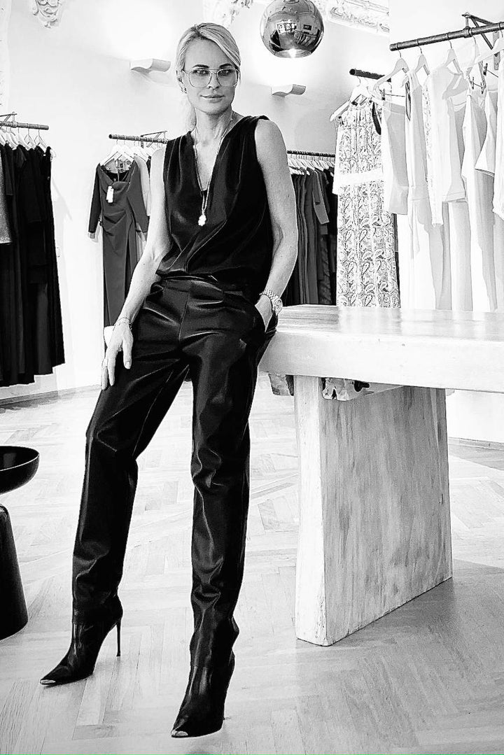 Vegan Leather Jumpsuit black