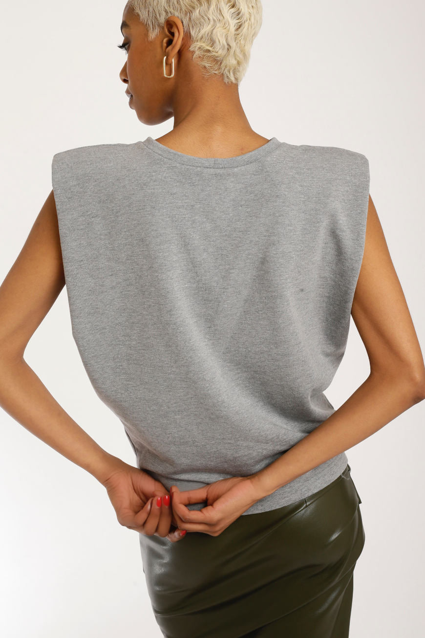 Padded Top grey