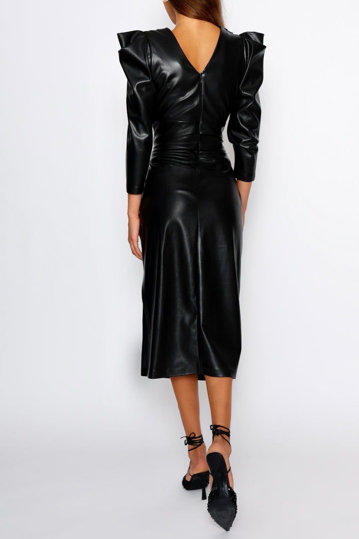 Vegan Leather Dress Divine black